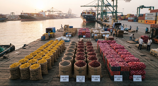 Sanskriti Global Exim agricultural commodities and maritime export cargo